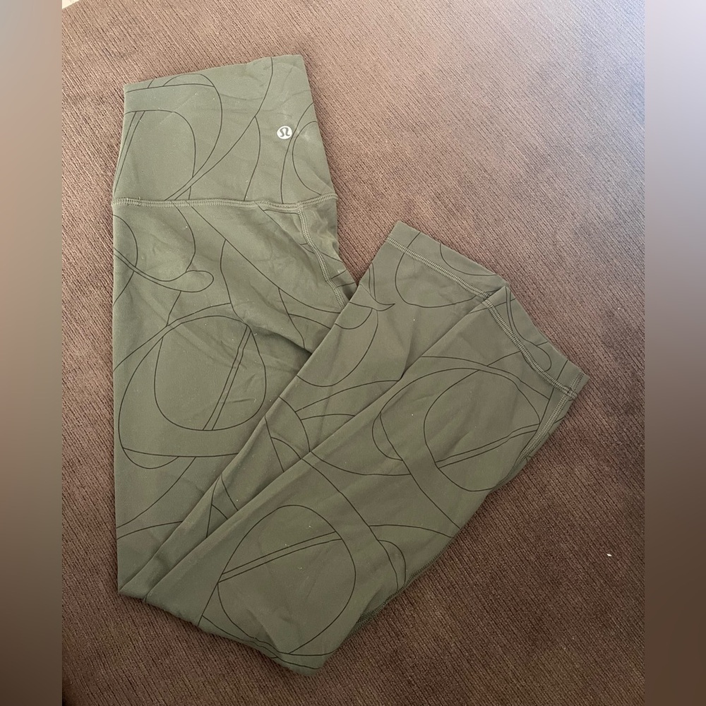 Lululemon Olive Print Leggings